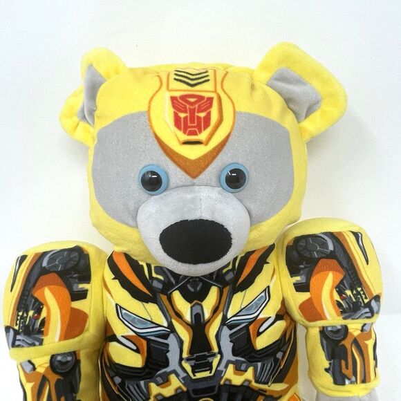 Build A Bear Transformer Bumblebee Plush Face Change Autobot Movable Arms BAB - Picture 10 of 11